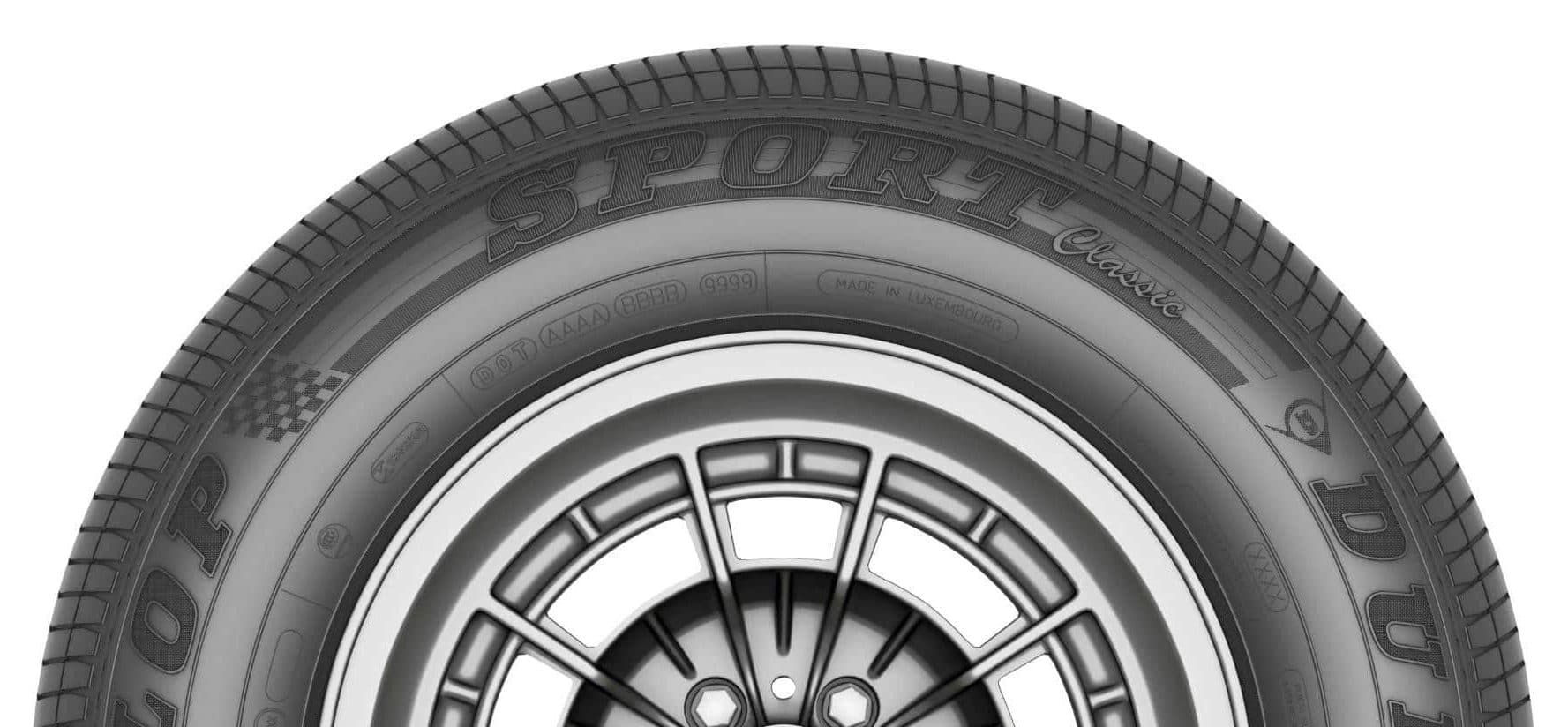 Pneumatique Dunlop pour les voitures vintage