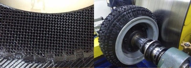 Un pneu créé avec une imprimante 3D