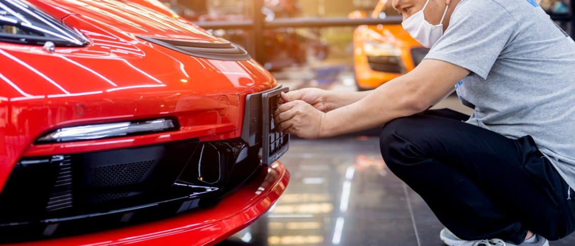Les démarches d'immatriculation sur une voiture