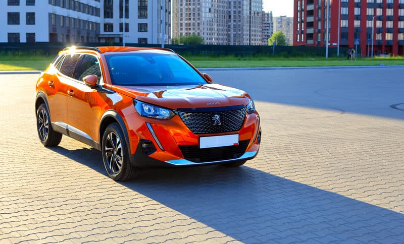 Les pneus montés sur un Peugeot 2008