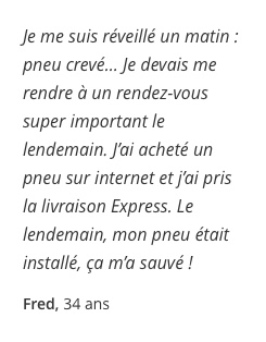 Preuve sociale livraison