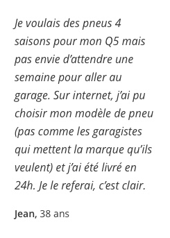 Preuve sociale livraison